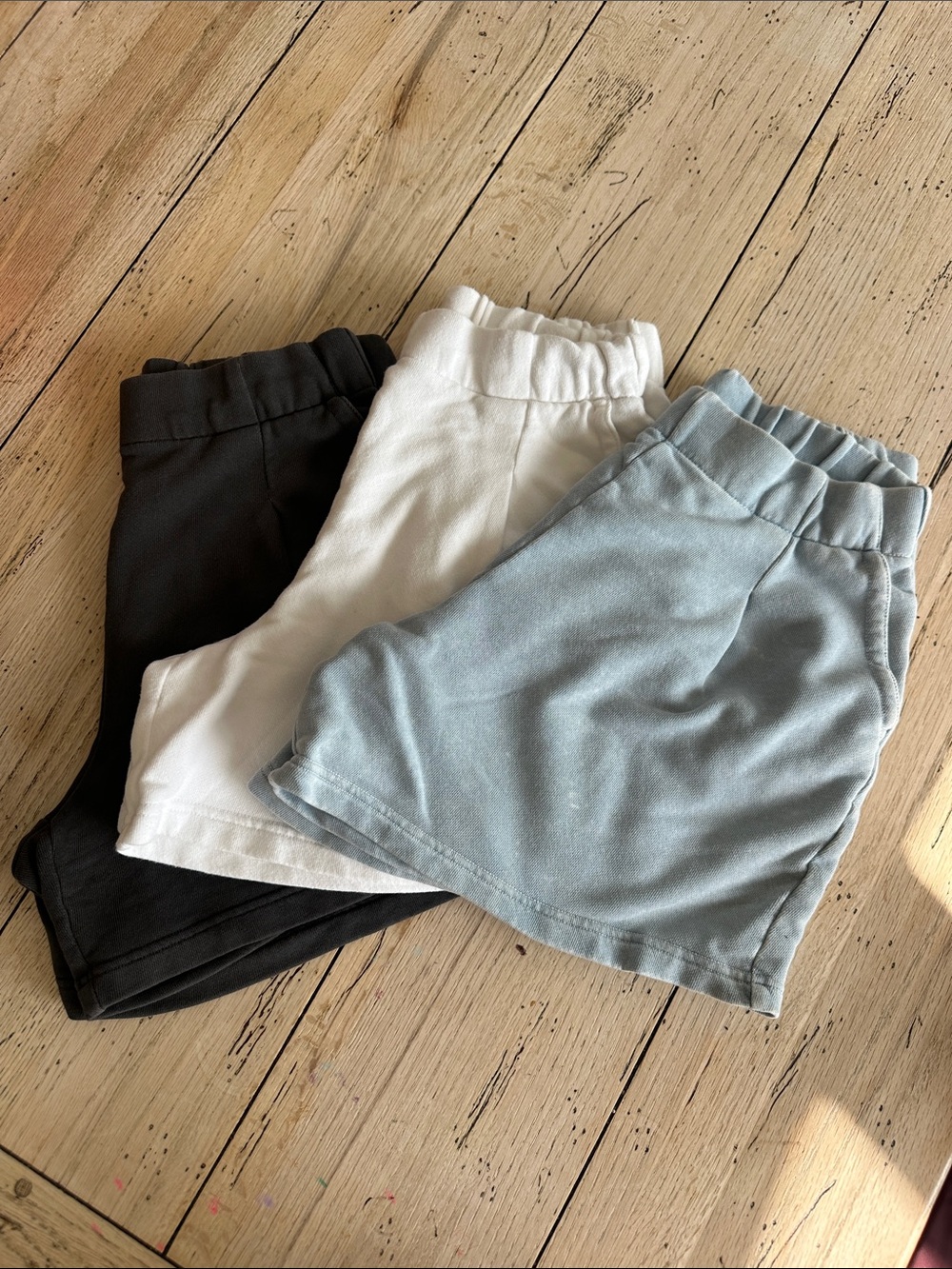 aerie Black White and Light Blue Lounge Shorts